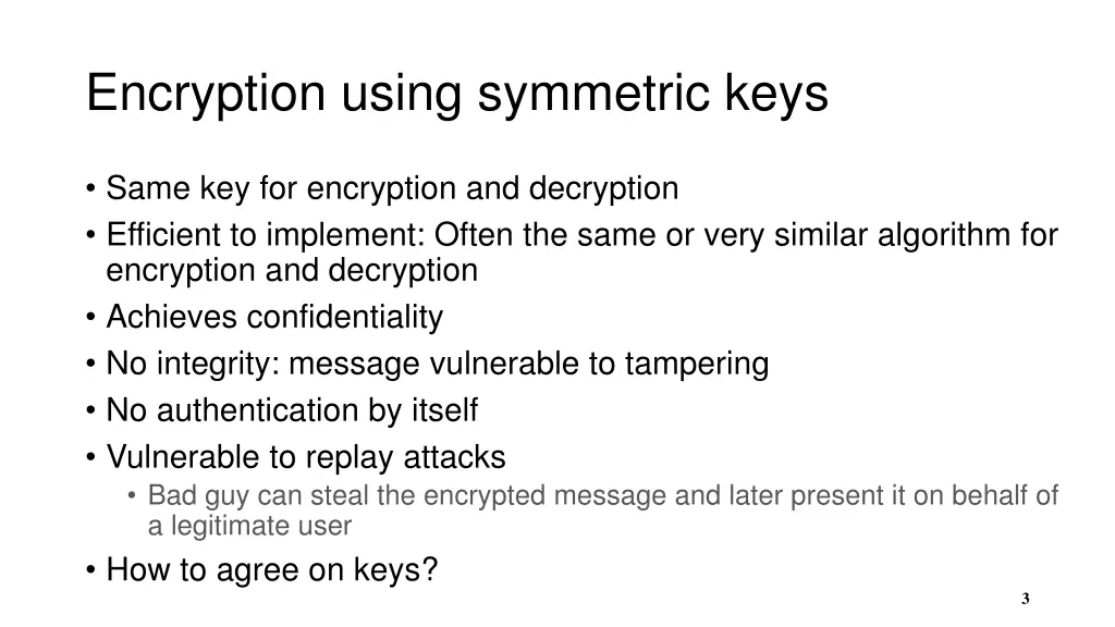 encryption using symmetric keys