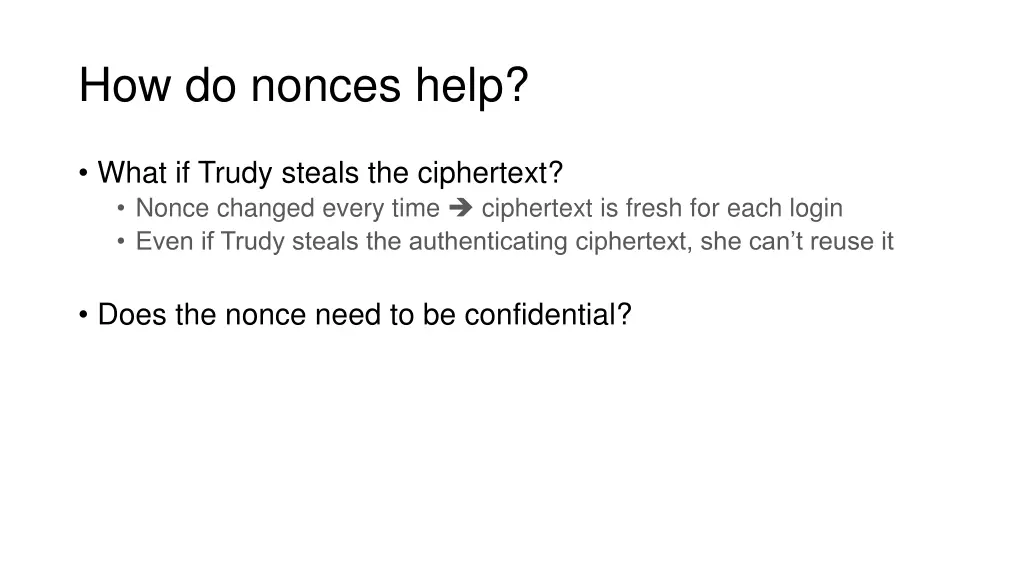 how do nonces help