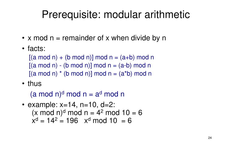 prerequisite modular arithmetic