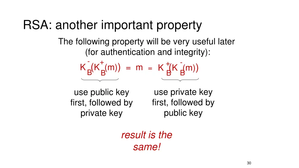 rsa another important property