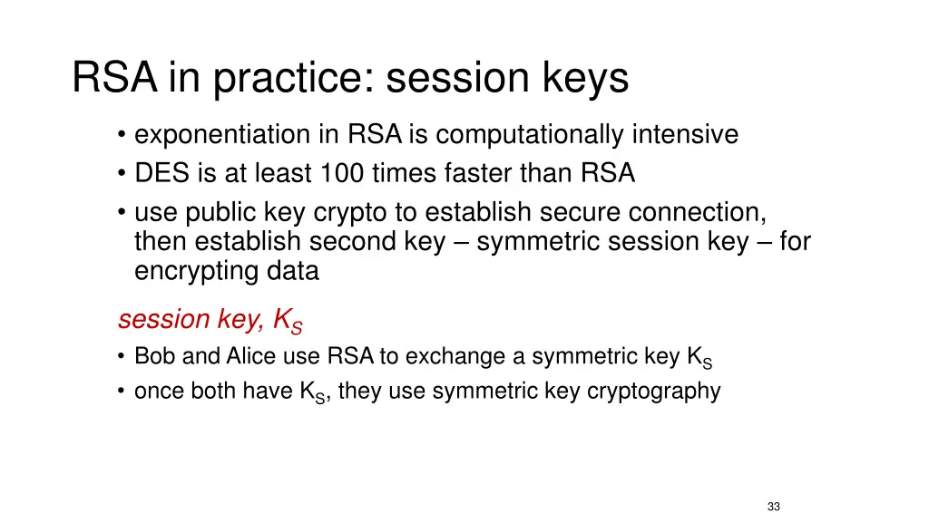 rsa in practice session keys