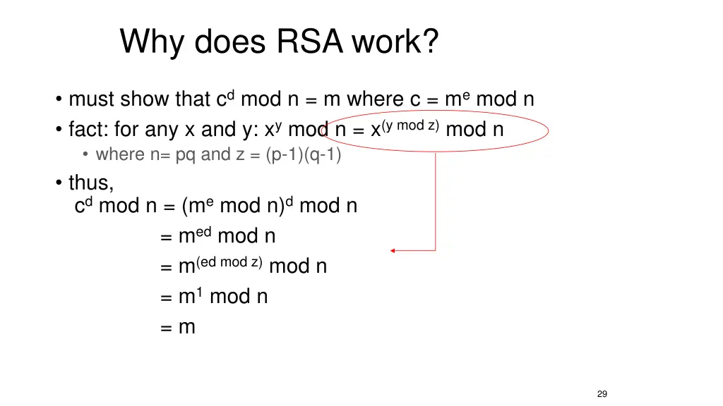 why does rsa work