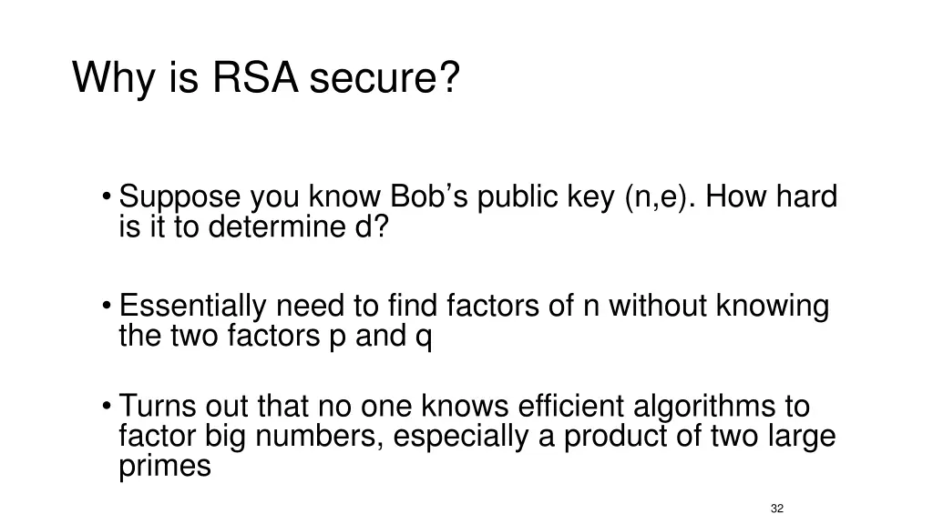 why is rsa secure