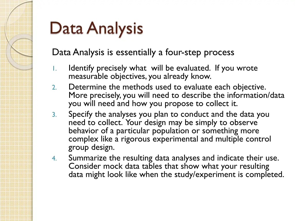 data analysis