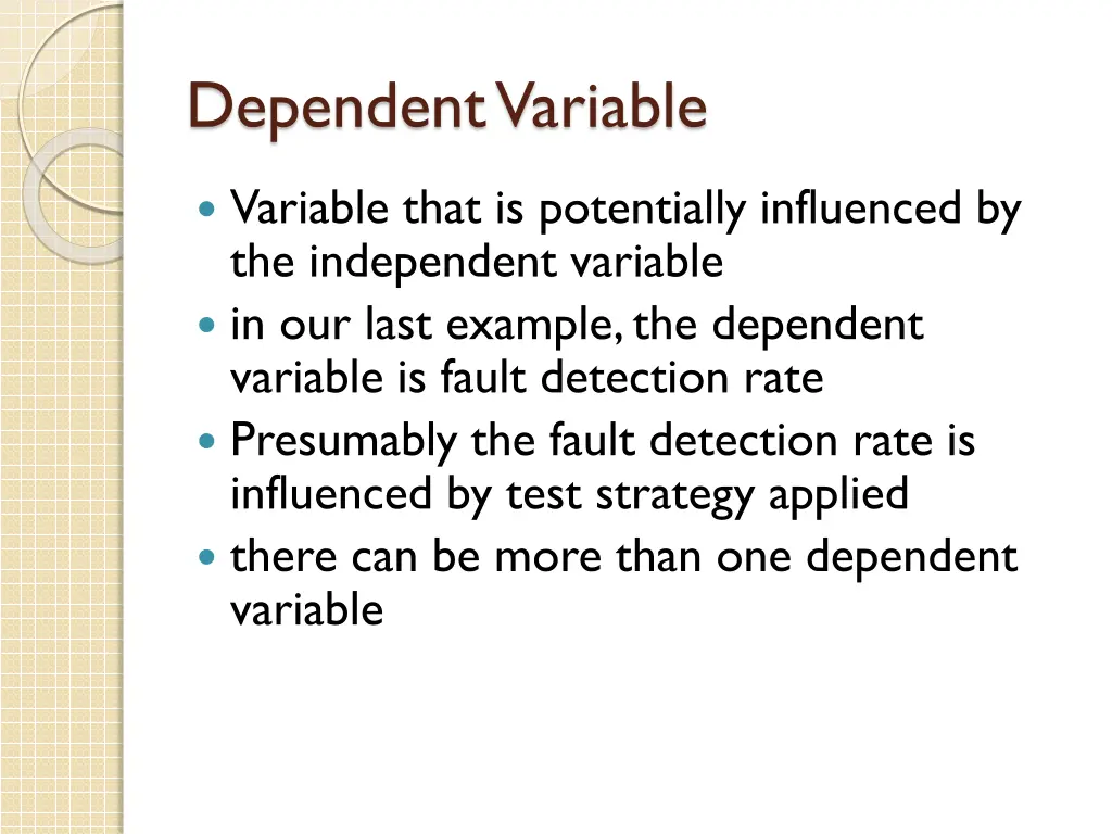dependent variable