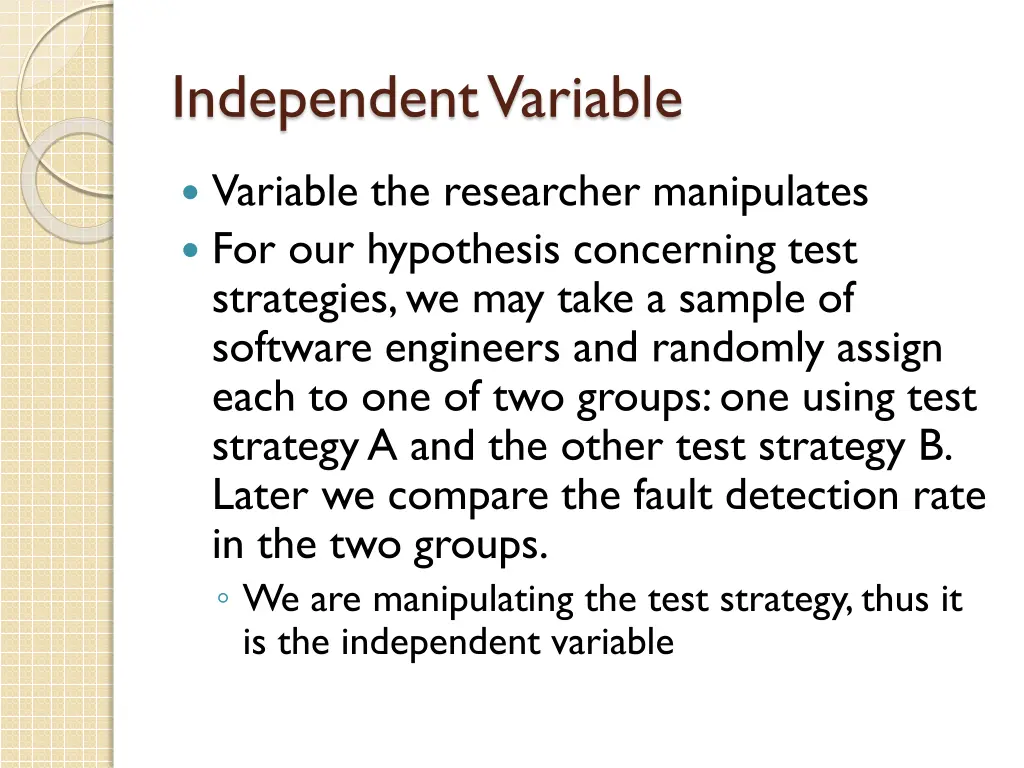 independent variable