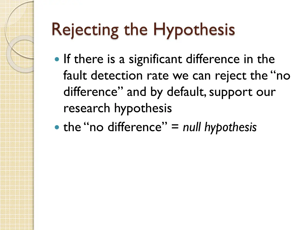 rejecting the hypothesis 2