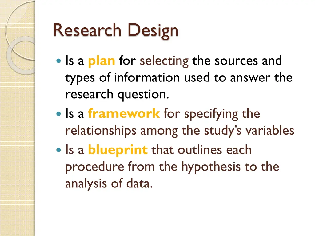 research design