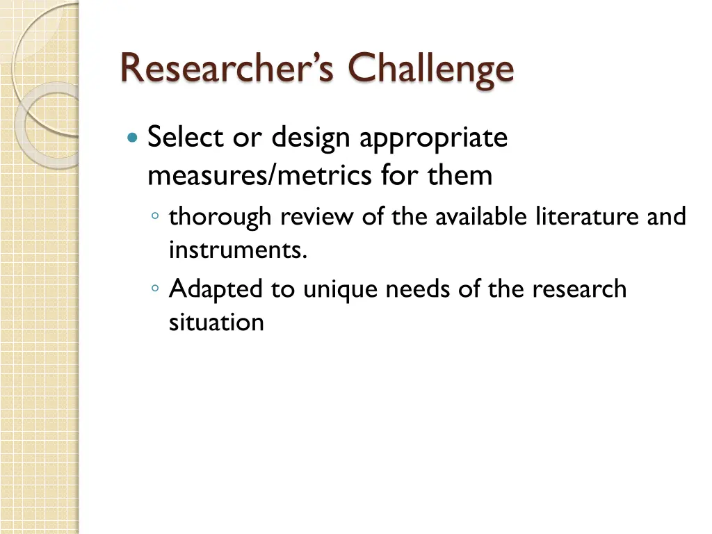 researcher s challenge 1