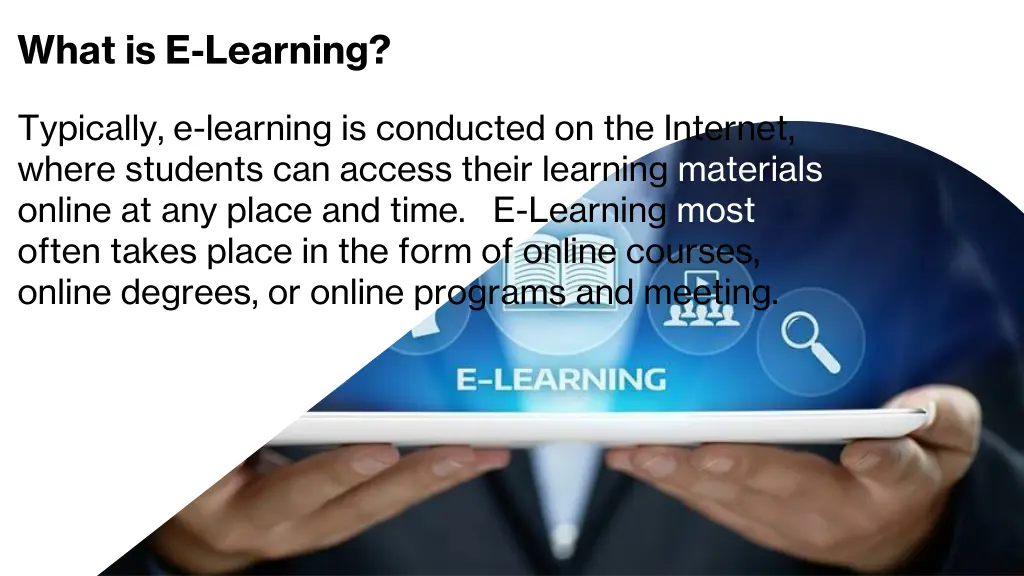 what is e learning