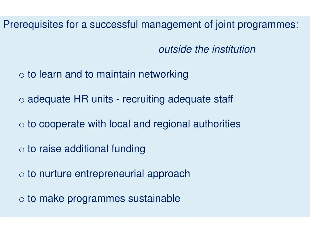 prerequisites for a successful management 1