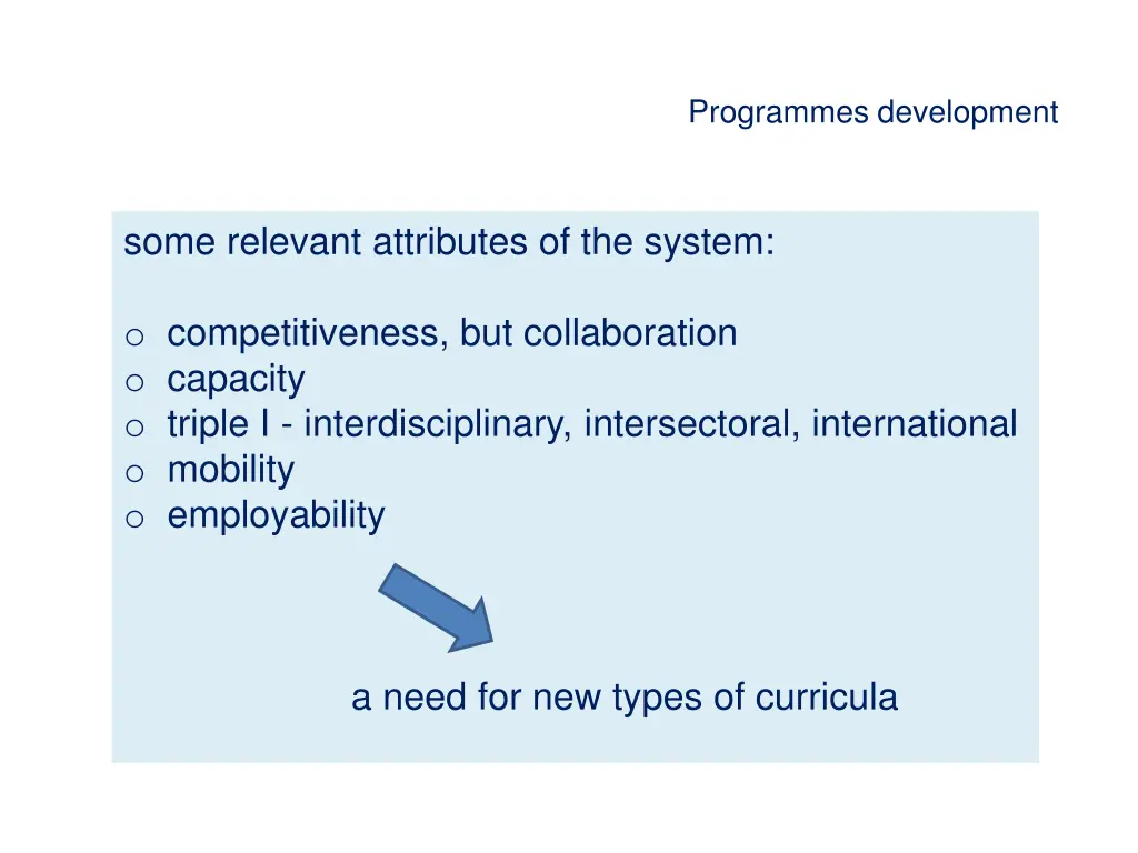 programmes development