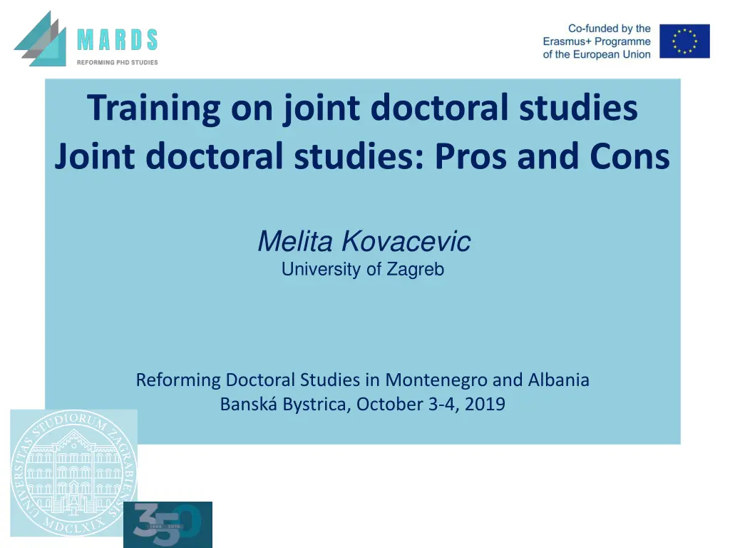 training on joint doctoral studies joint doctoral