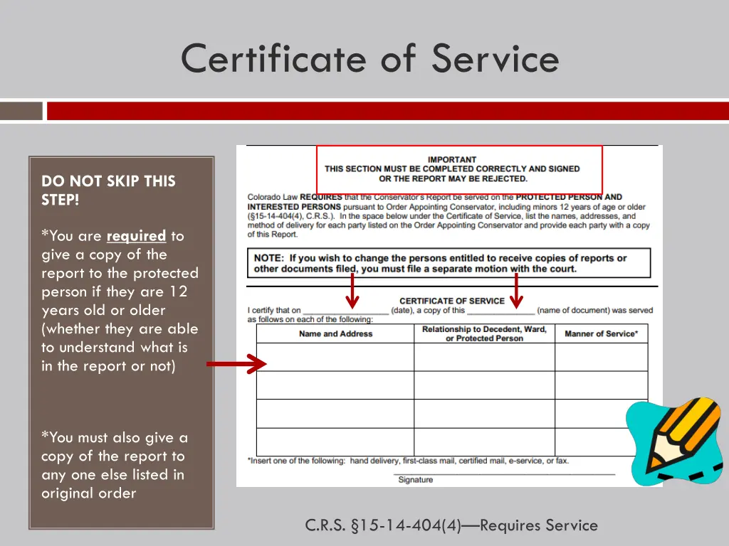 certificate of service 1