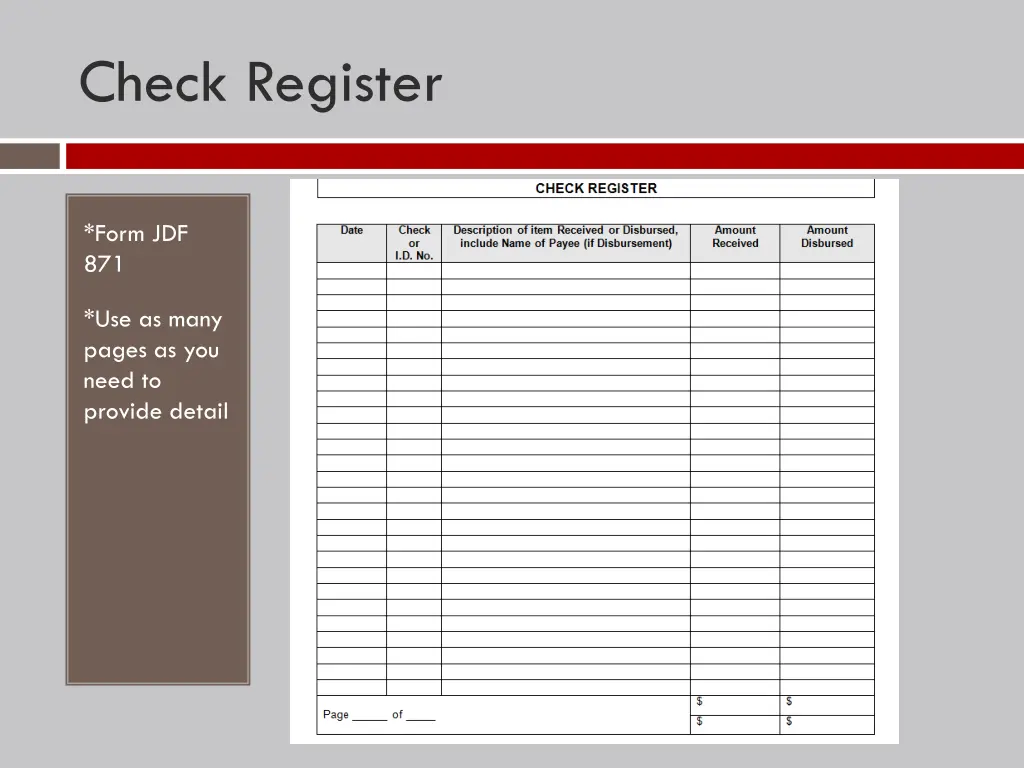 check register