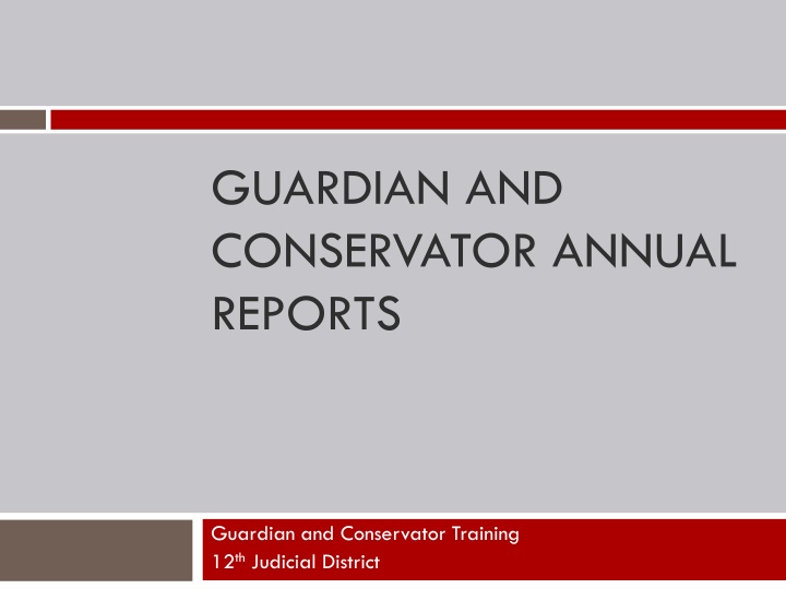 guardian and conservator annual reports