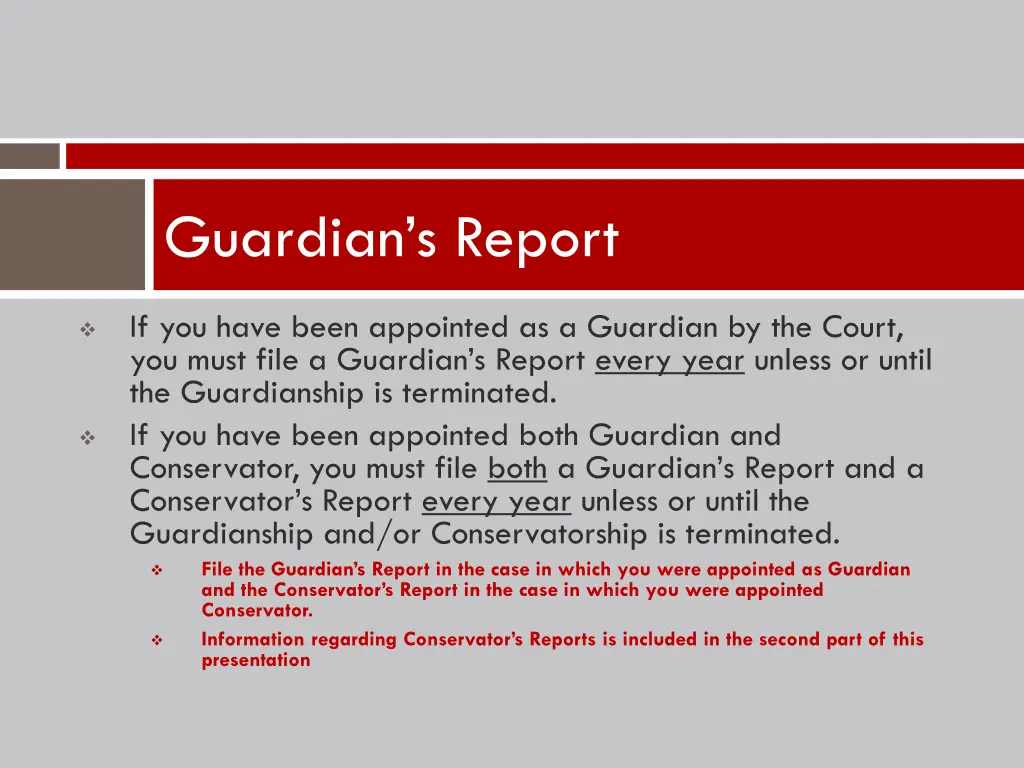 guardian s report