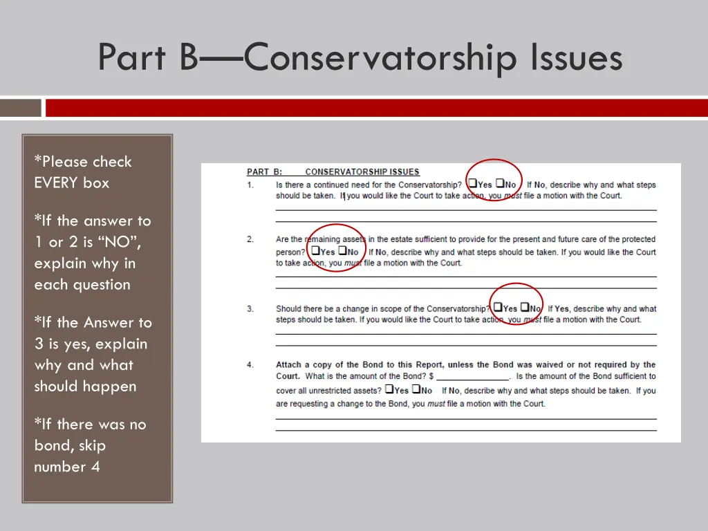 part b conservatorship issues
