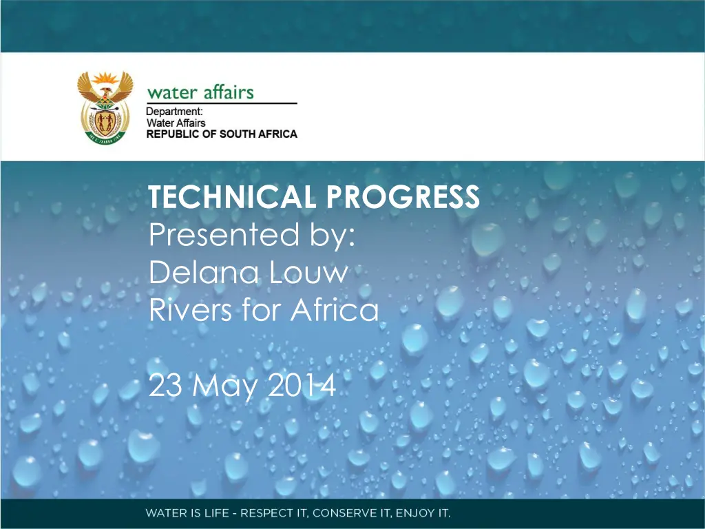 technical progress presented by delana louw