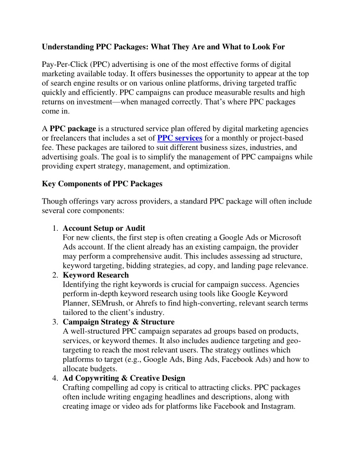 understanding ppc packages what they are and what