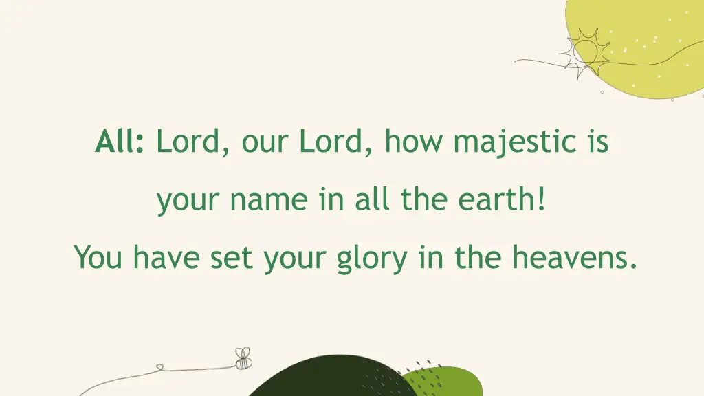 all lord our lord how majestic is