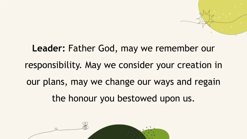 leader father god may we remember our