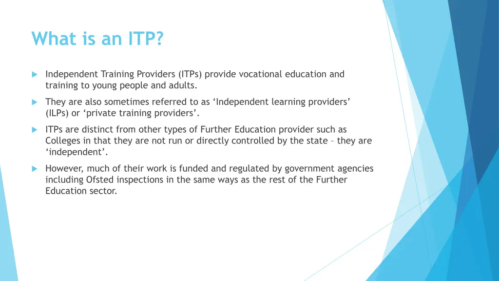 what is an itp