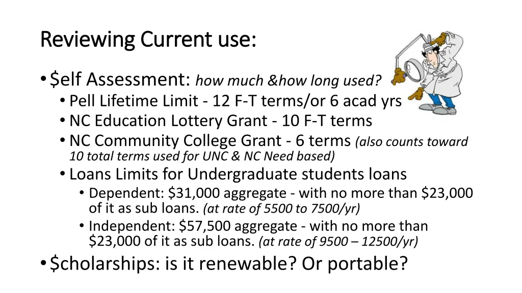reviewing current use reviewing current use