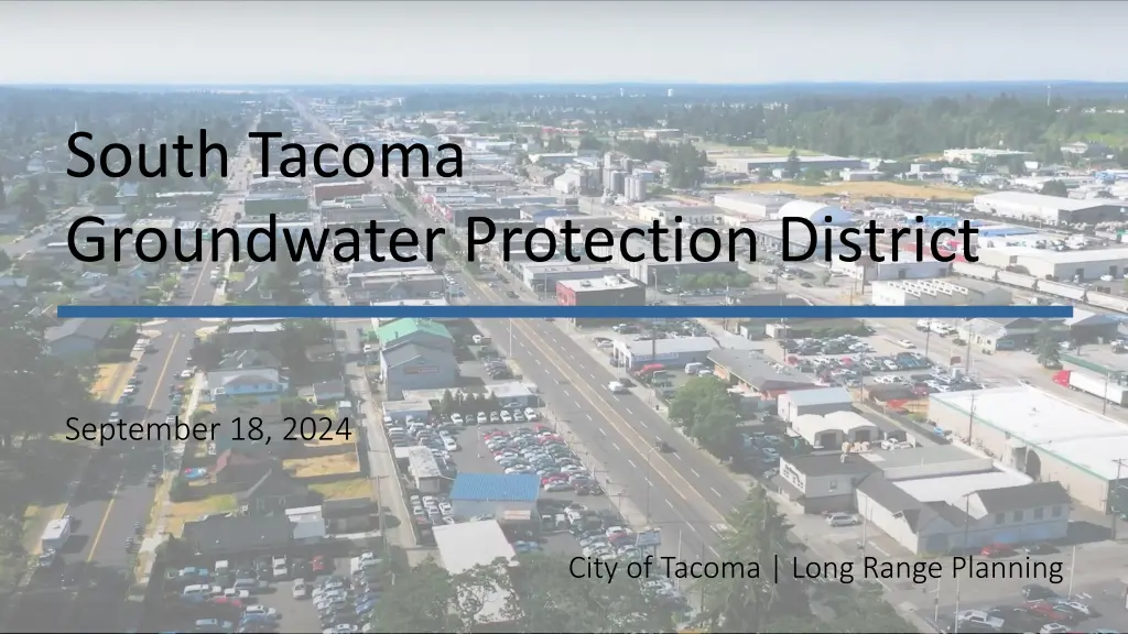 south tacoma groundwater protection district