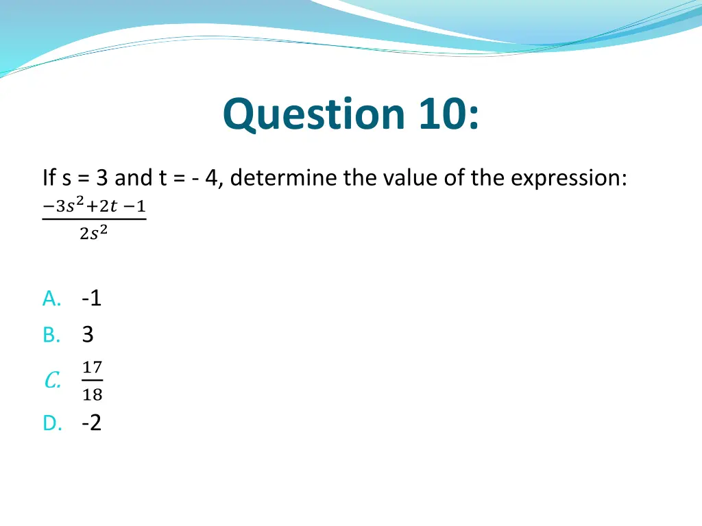 question 10