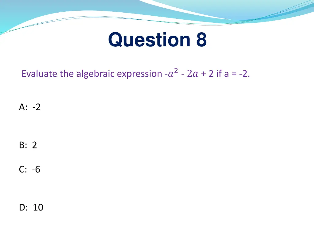 question 8