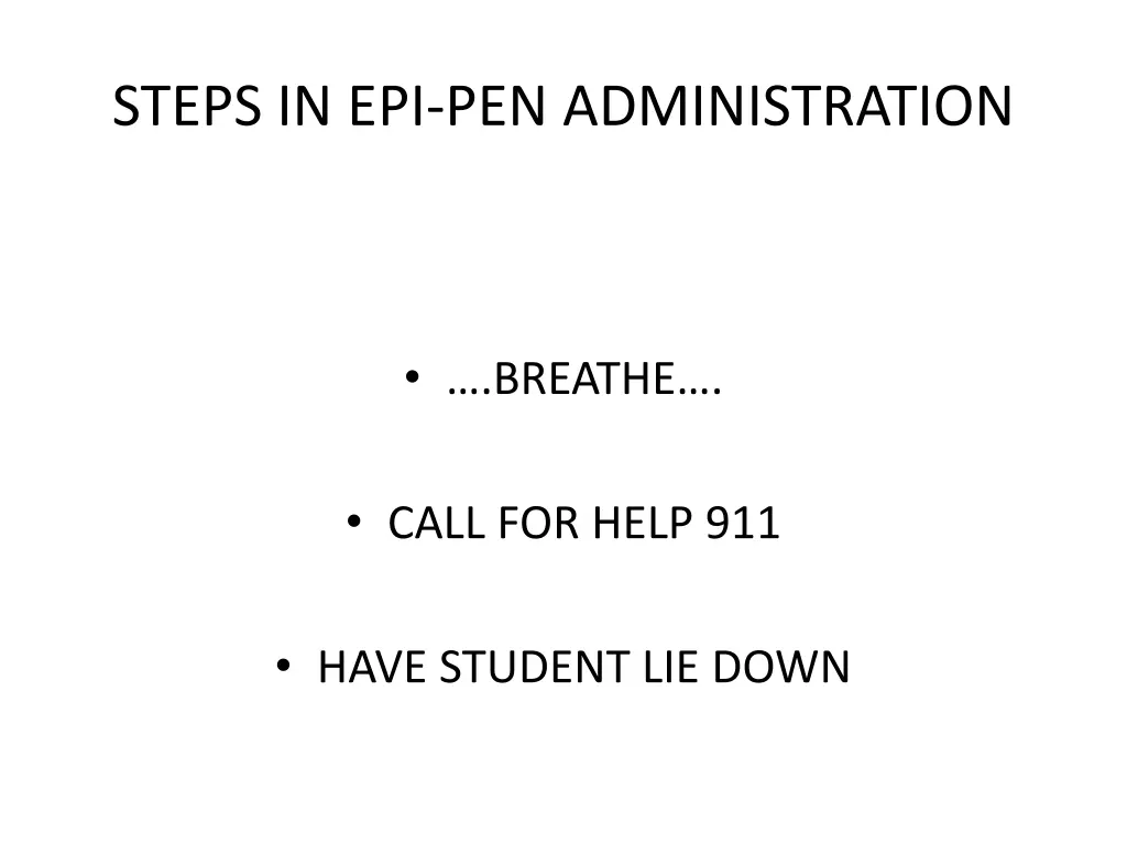 steps in epi pen administration
