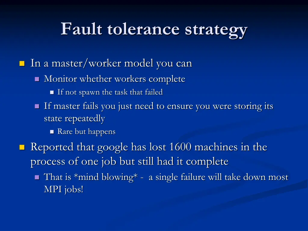 fault tolerance strategy