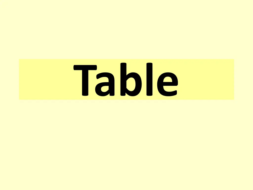 table