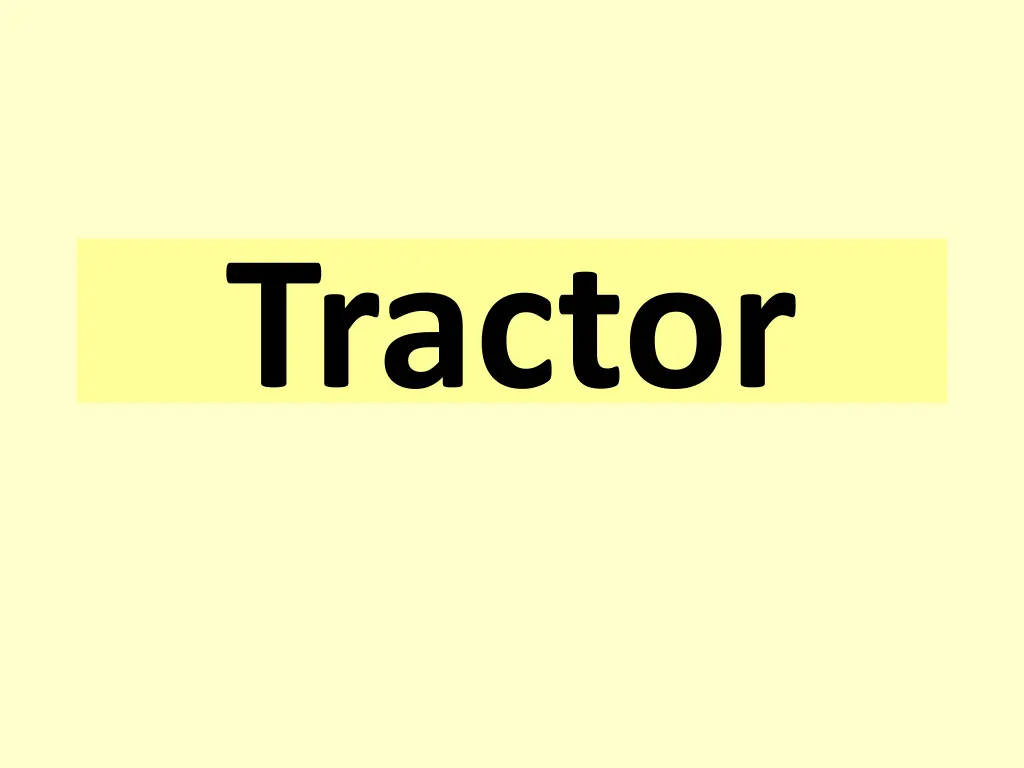 tractor
