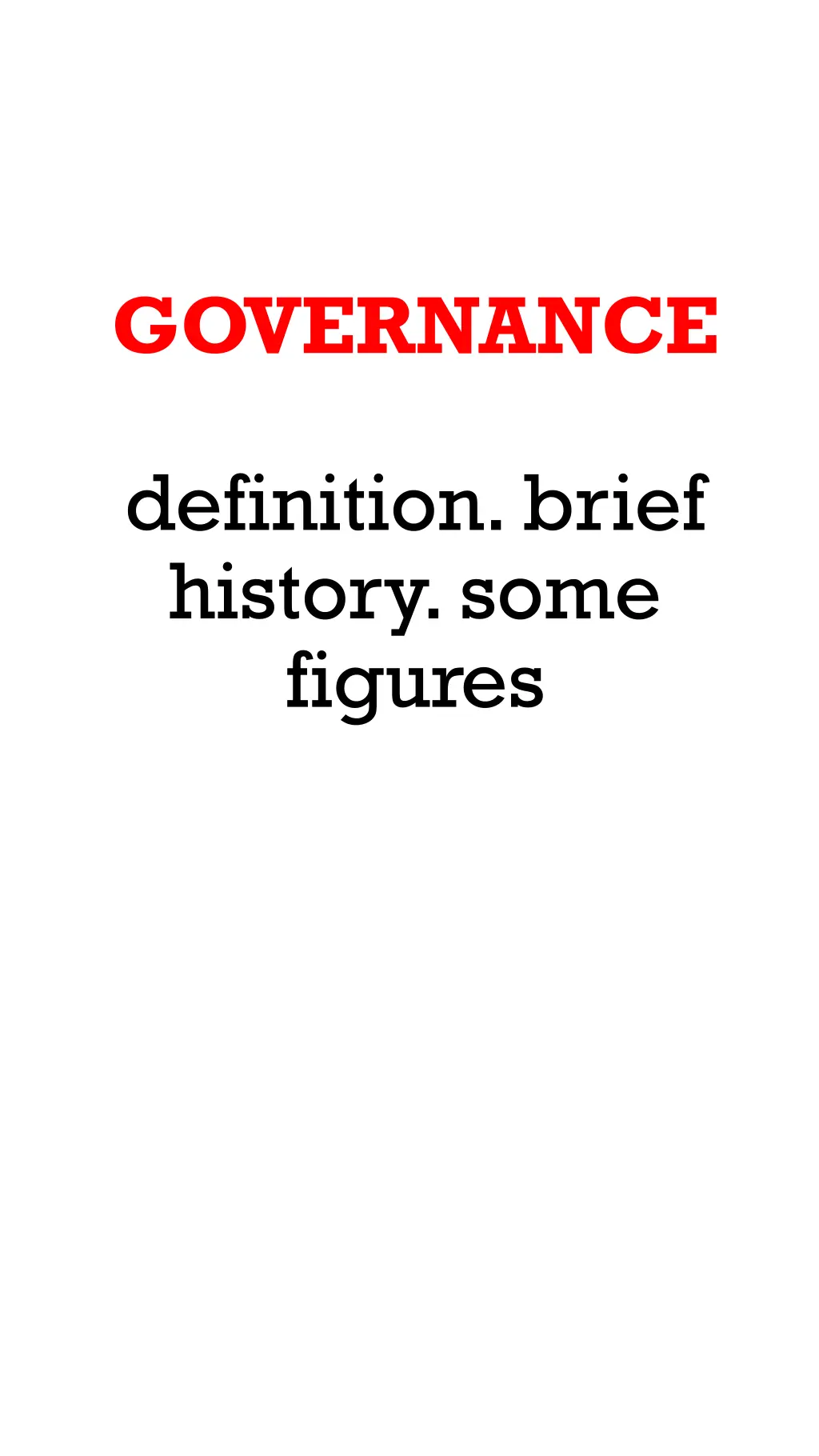 governance