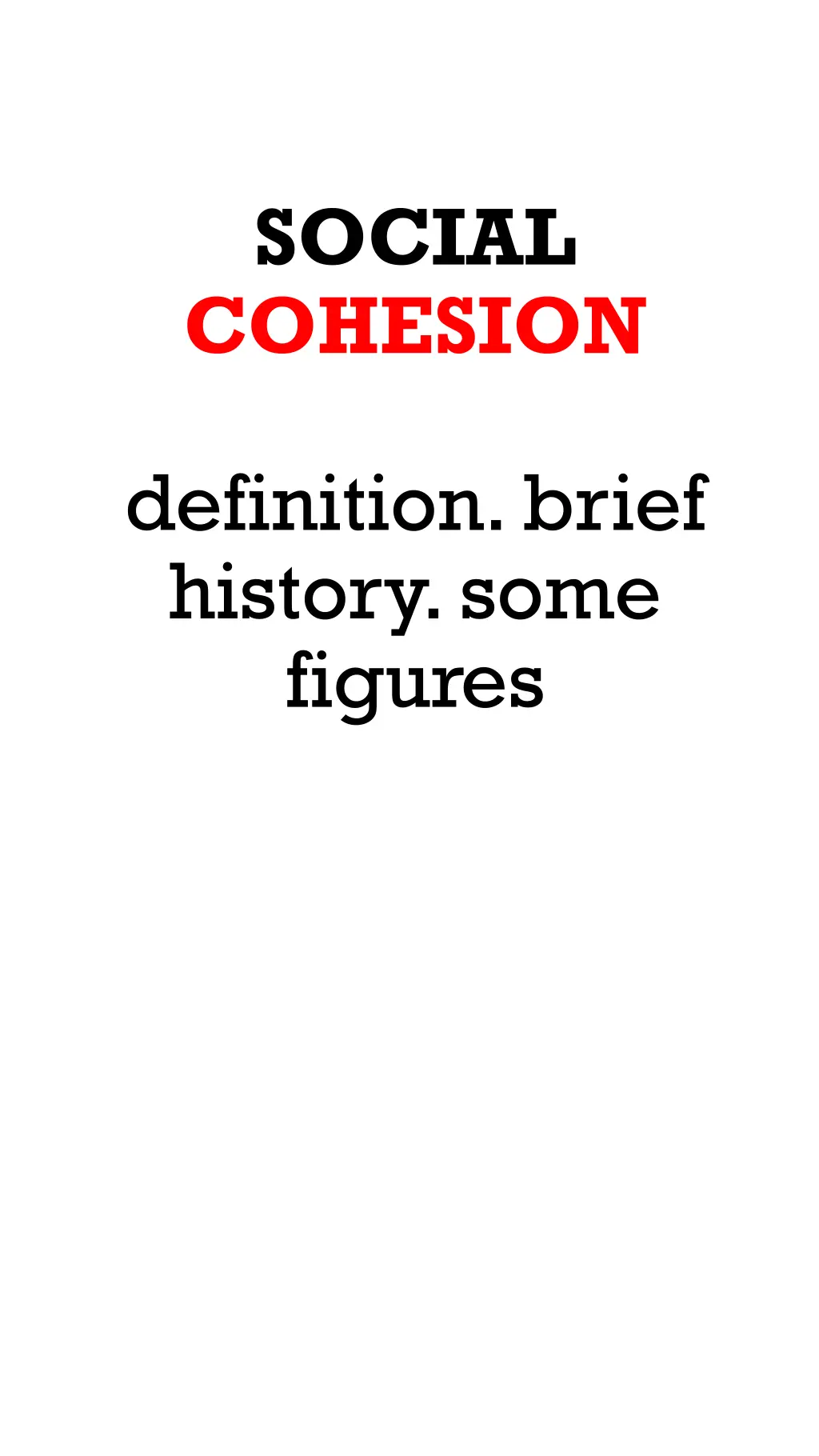 social cohesion