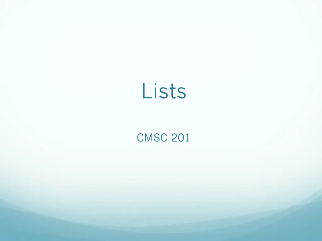 lists