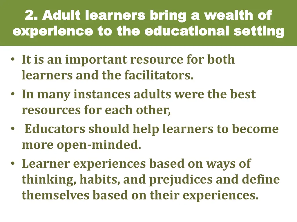 2 adult 2 adult learners bring a wealth