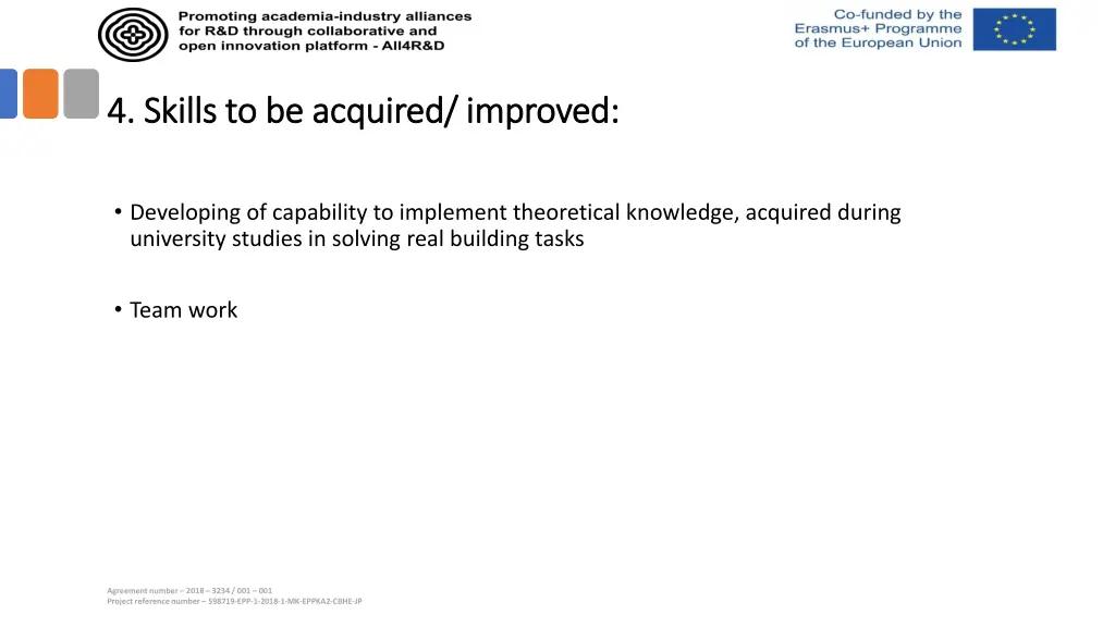 4 4 skills skills to be acquired improved
