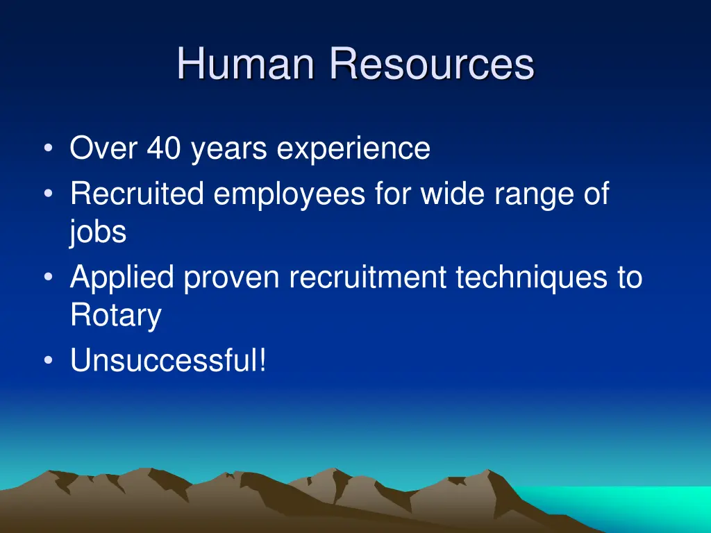 human resources