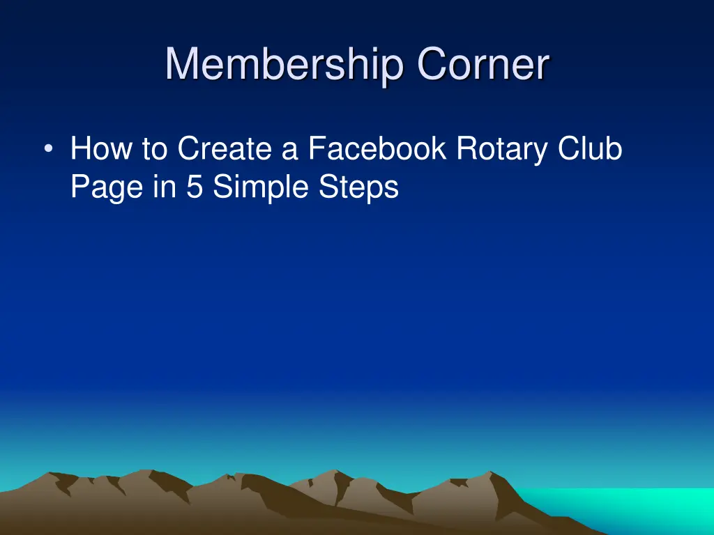 membership corner