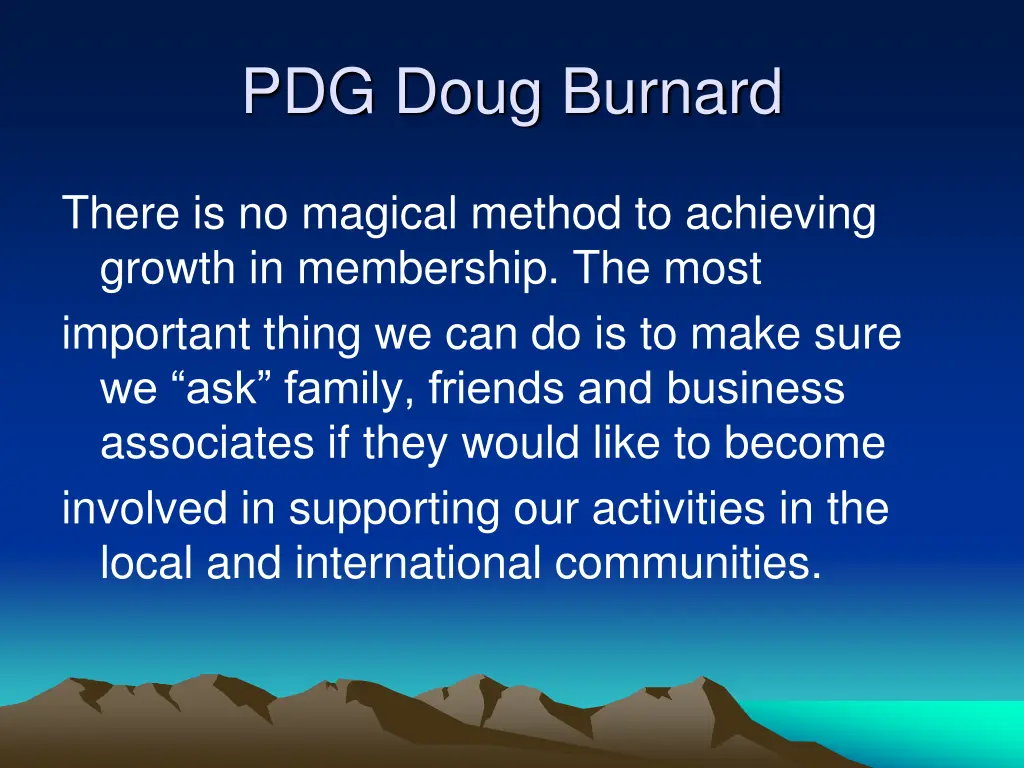 pdg doug burnard