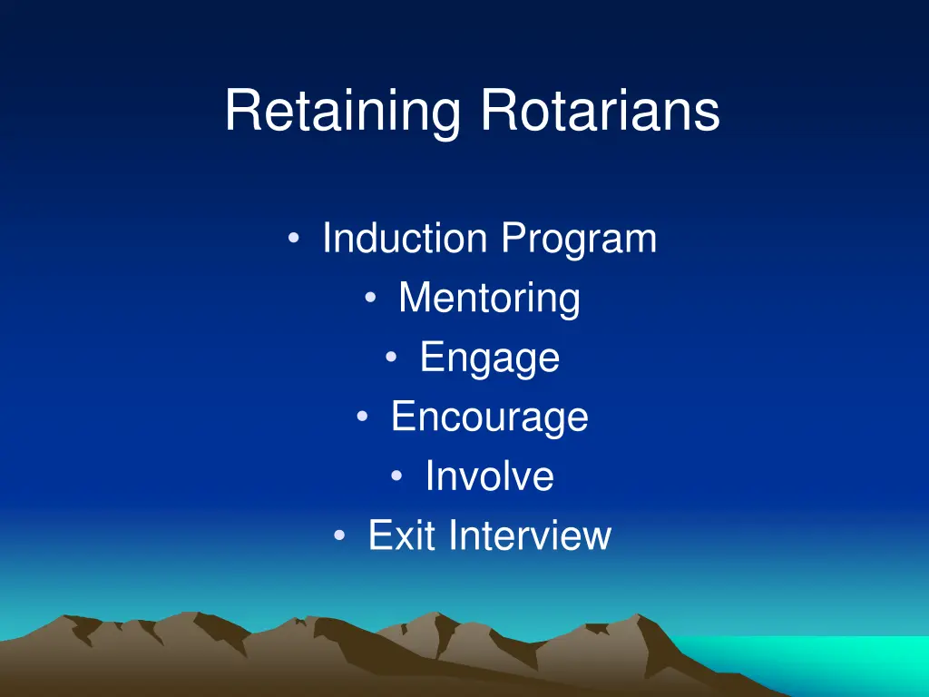 retaining rotarians