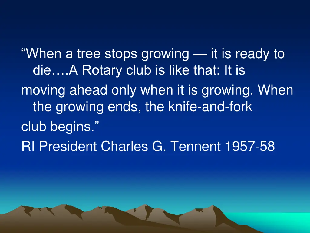when a tree stops growing it is ready