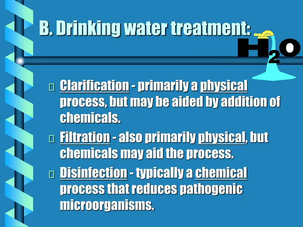 b drinking water treatment