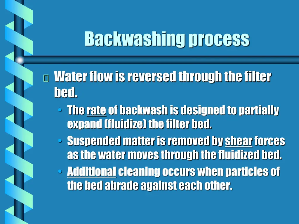 backwashing process