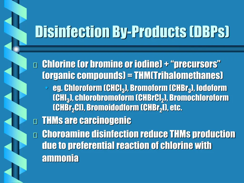 disinfection by products dbps