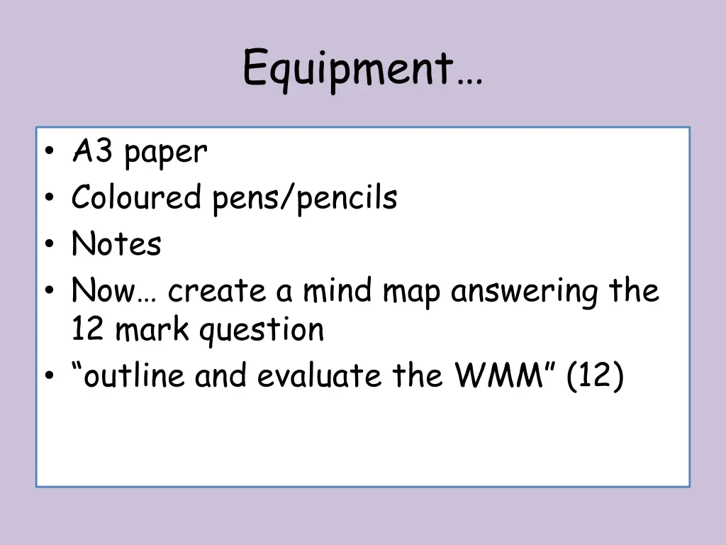 equipment