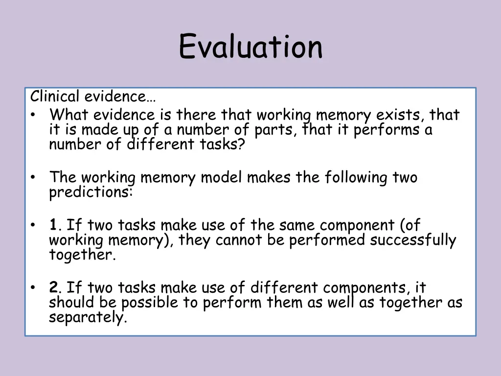 evaluation